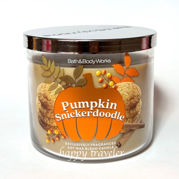 PUMPKIN SNICKERDOODLE 3 Wick Candle - Picture 1 of 3
